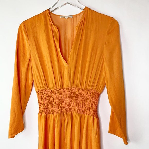 Maje Orange Midi Dress - Picture 5 of 13